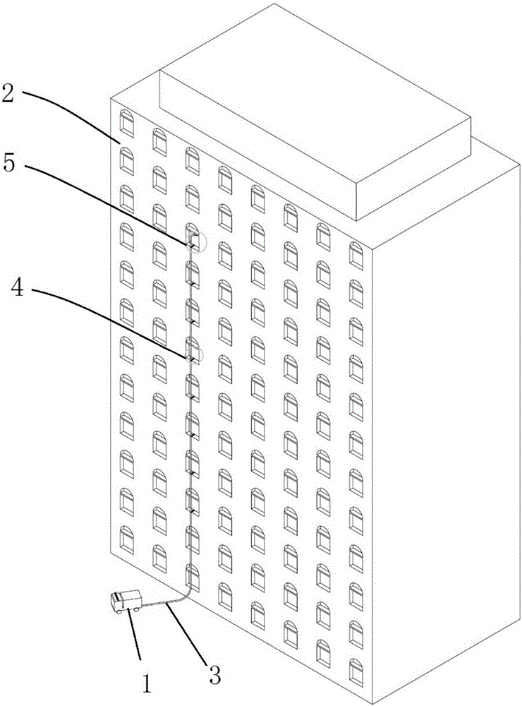 High floor fire extinguishing operation method based on high-pressure mist spraying fire extinguishing vehicle