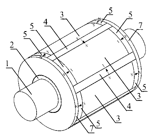 Composite permanent-magnet rotor for permanent-magnet motor and manufacturing method thereof