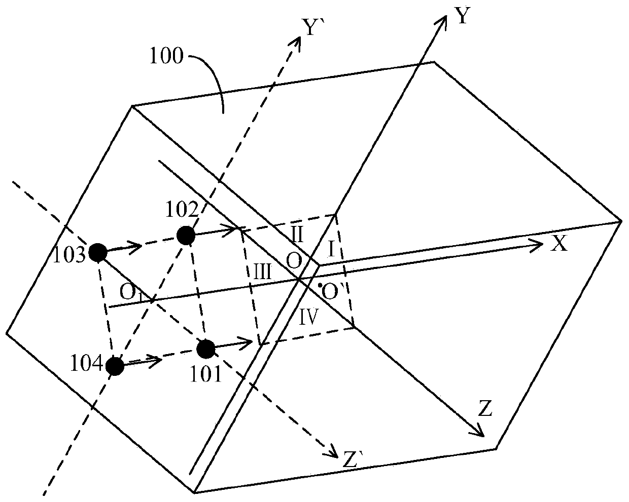 Thruster assembly based on four-thrust structure and regulation and control method thereof