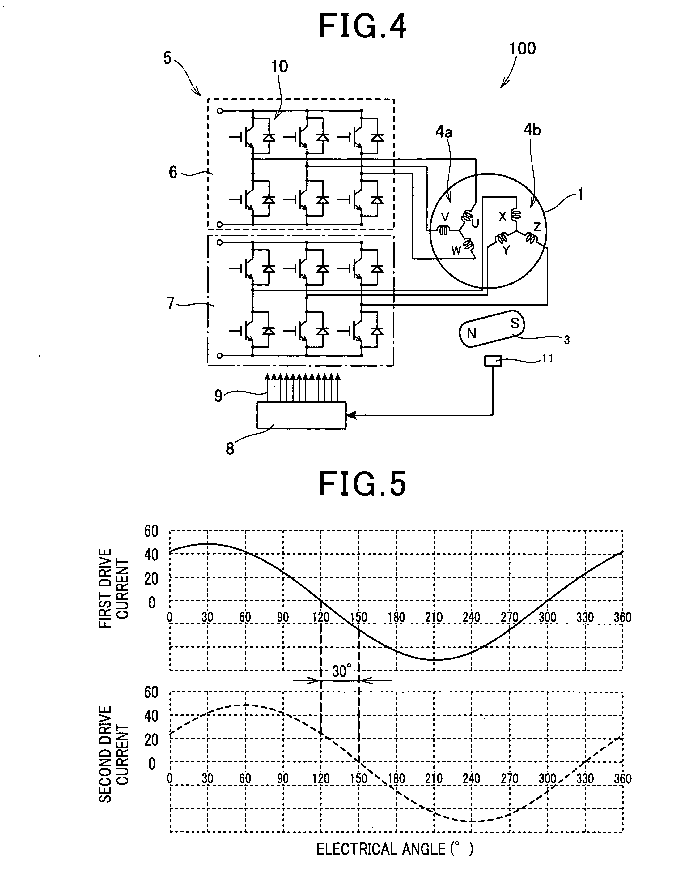 Electric rotating machine having improved stator coil arrangement for reducing magnetic noise and torque ripple