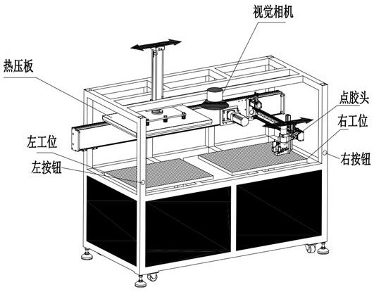 Novel double-station double-glue-valve dispensing and hot-pressing preparation process for traceless underwear