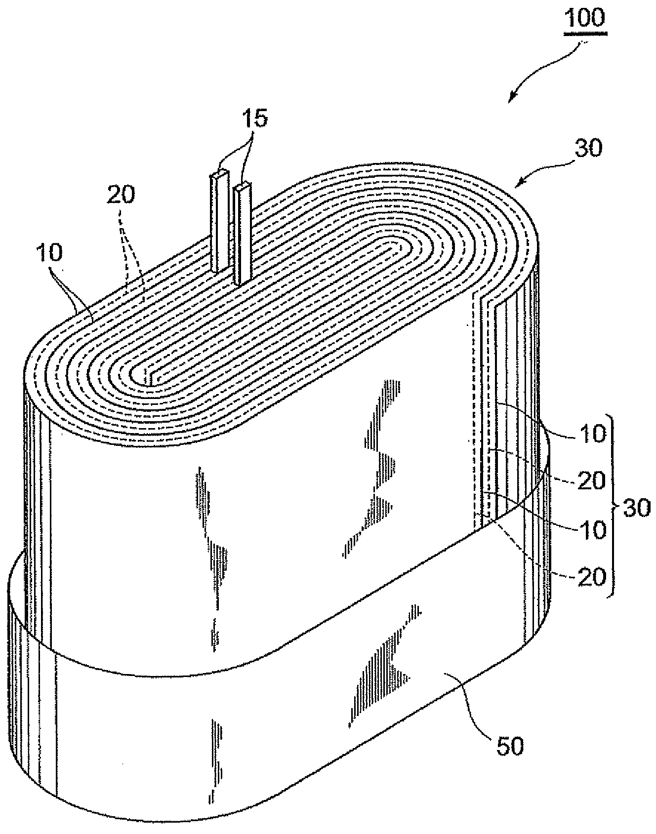 Electrode for electrochemical device and electrochemical device