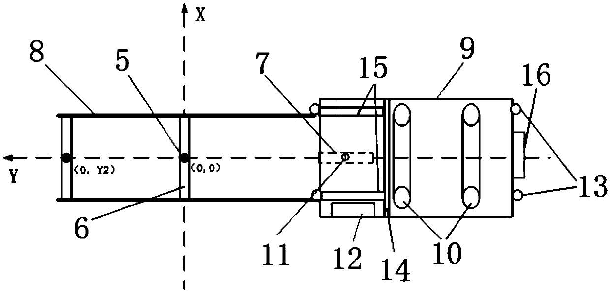 A dry-mixed mortar transport vehicle and a bulk head automatic alignment method and device