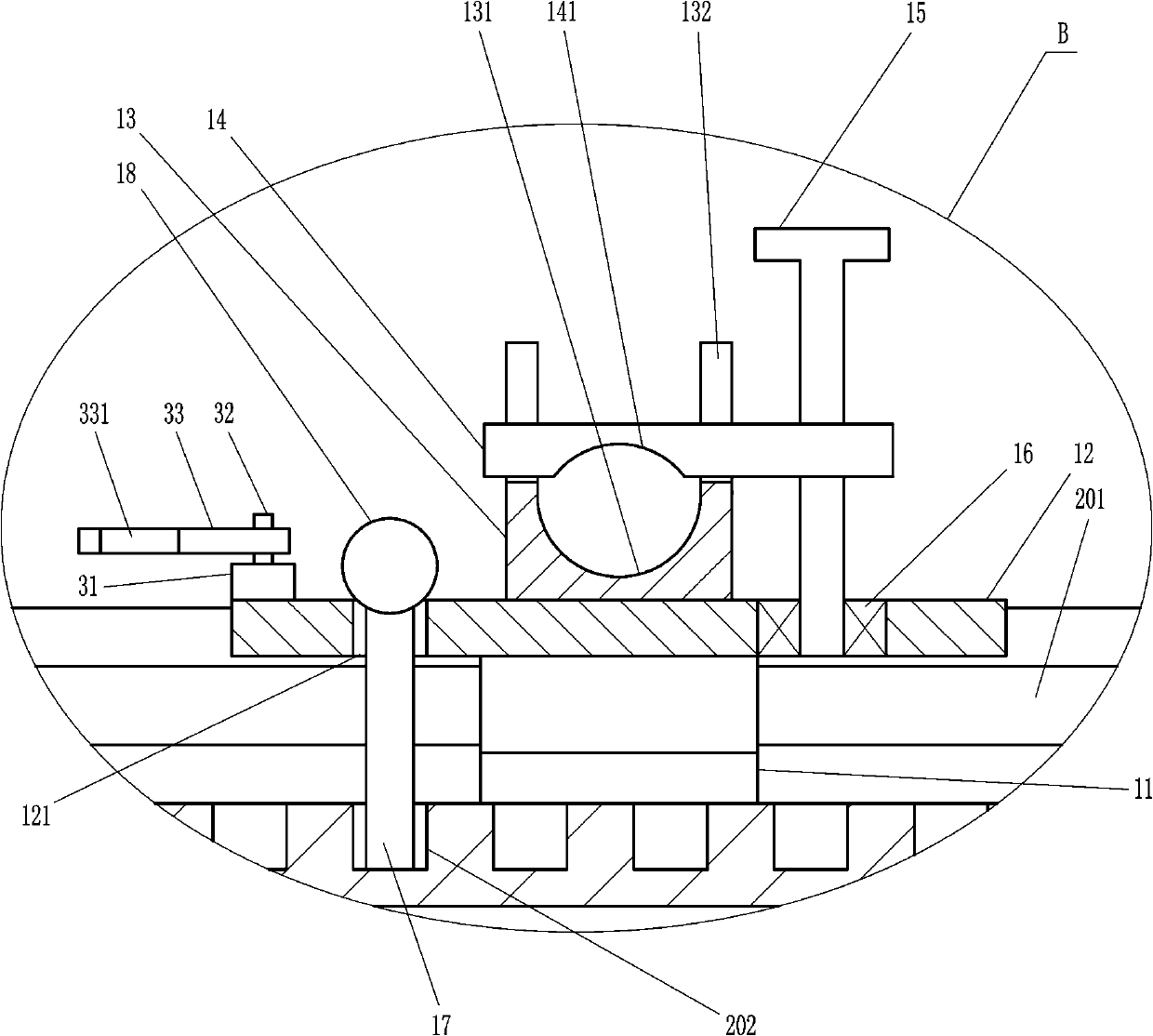 Sheep shearing auxiliary fixing device for animal husbandry