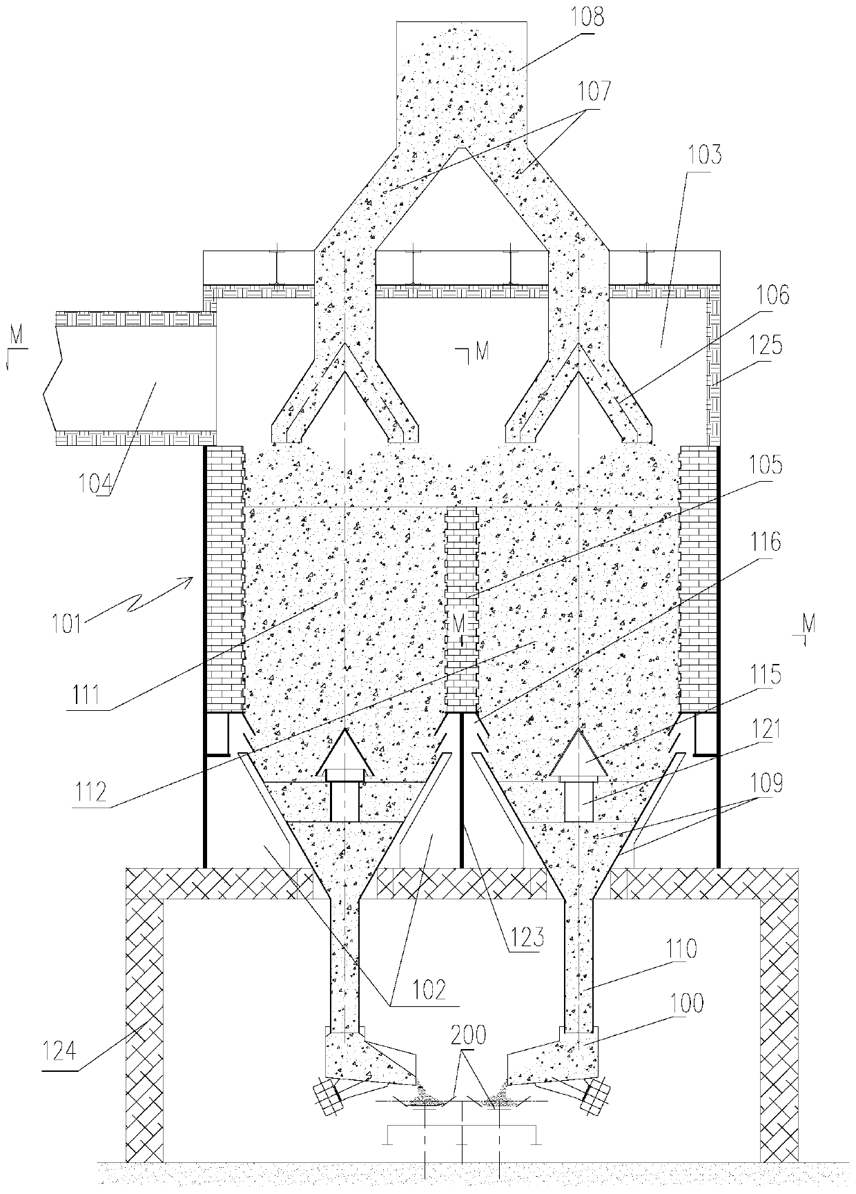 Vertical cooling kiln and mineral aggregate cooling and waste heat recovery method