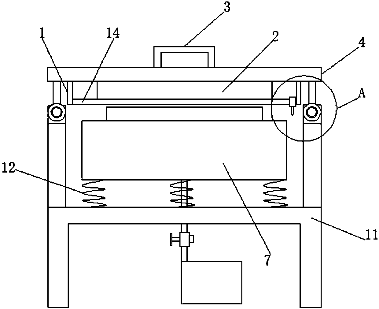 LCD plate film-attaching assisting mechanism