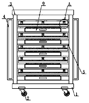 Storage device for wood board processing