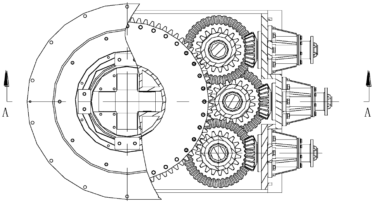 Underneath type multiple-input rotation rotating table device