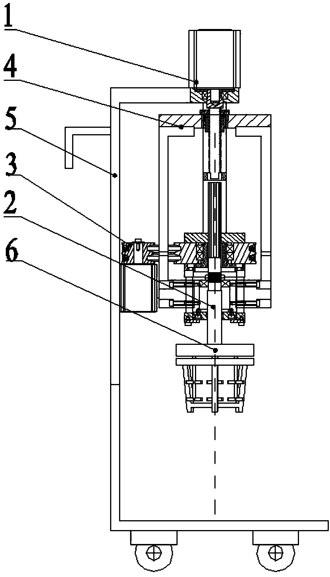 Frame style automatic mixing and stirring device for viscous materials