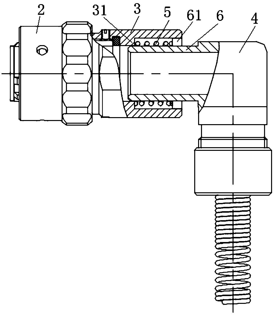 Connector and bending type tail accessory thereof