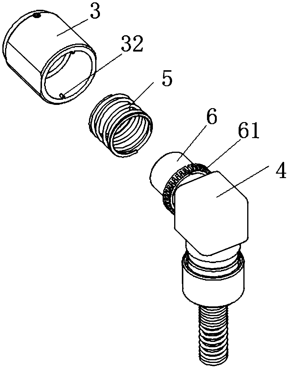 Connector and bending type tail accessory thereof