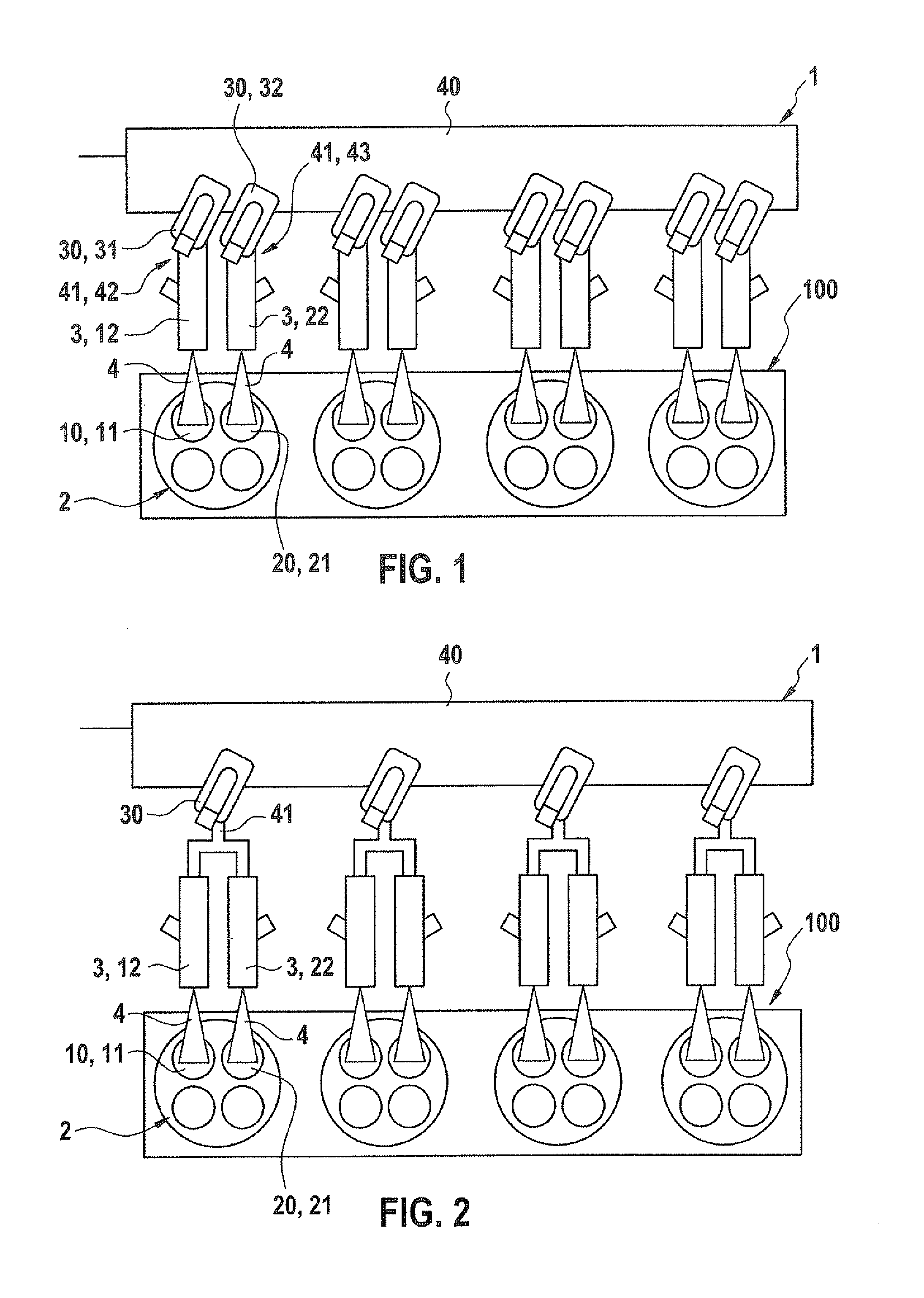 Injection device and internal combustion engine