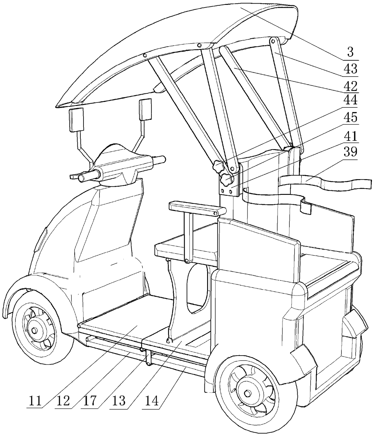 Automatic folding moped