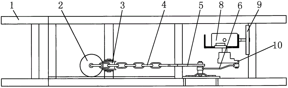 Experimental device for winding gearbox of round baler