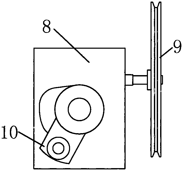 Experimental device for winding gearbox of round baler