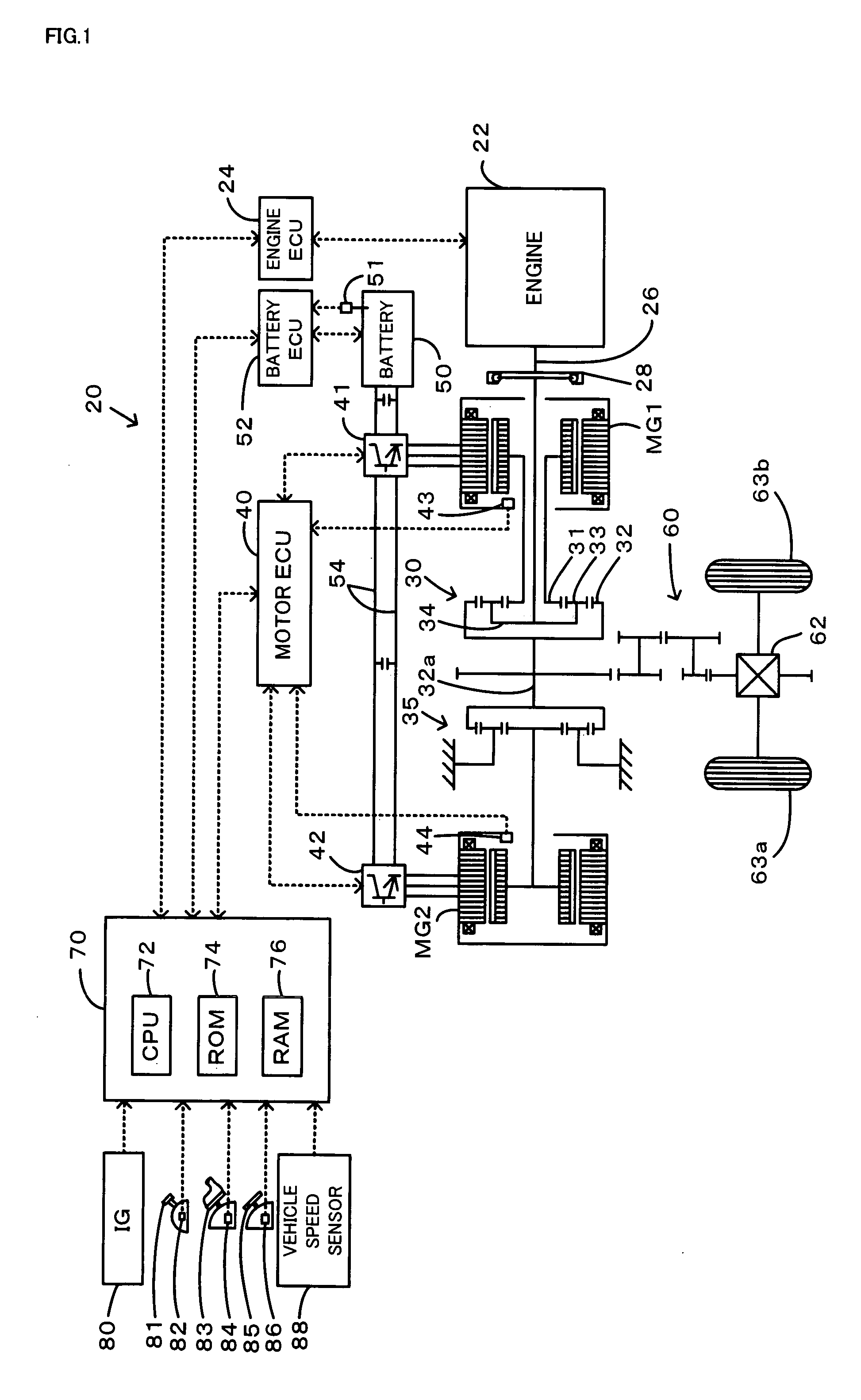 Power output apparatus and hybrid vehicle