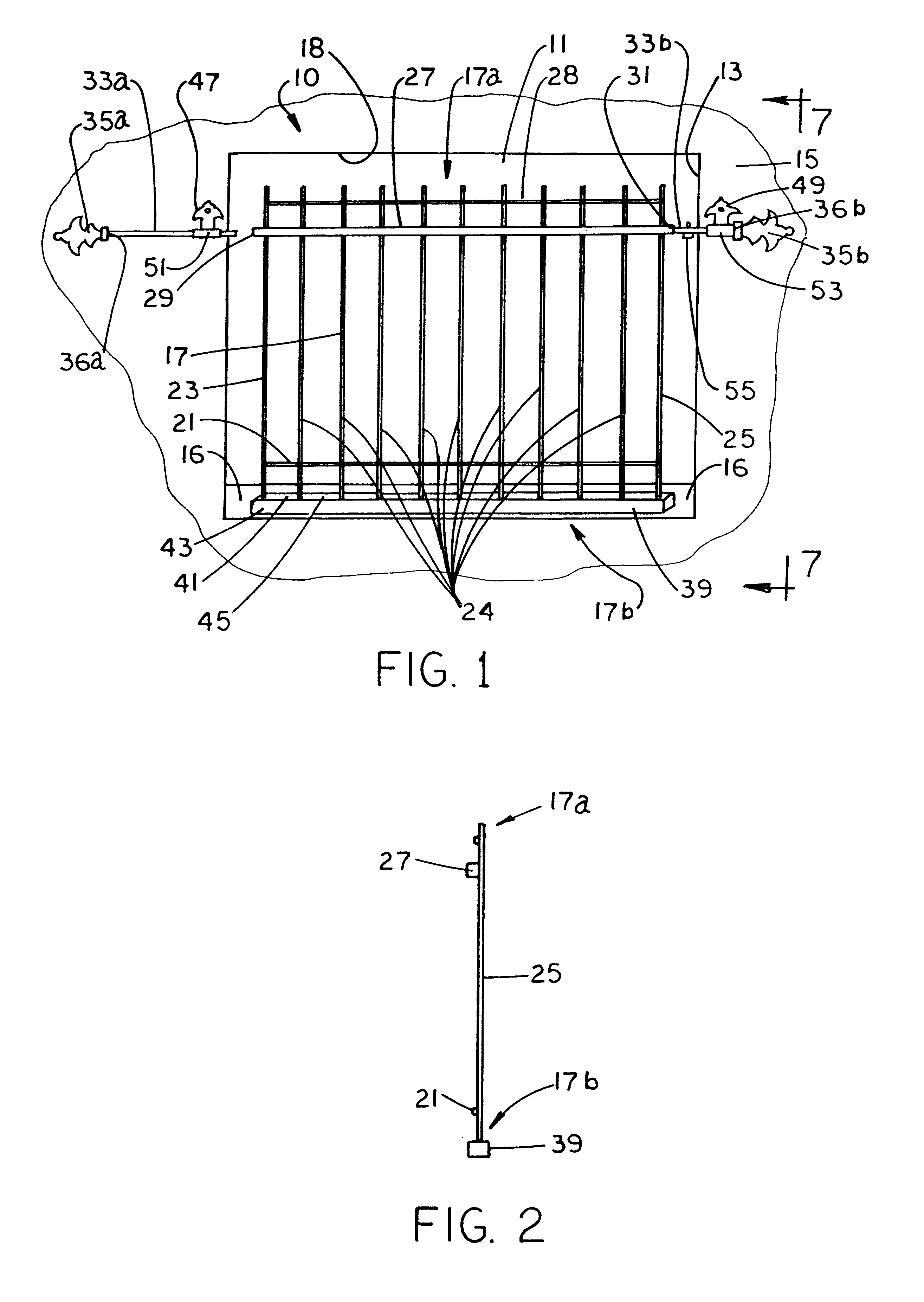 Removable security apparatus for building openings with quick-release latch mechanism