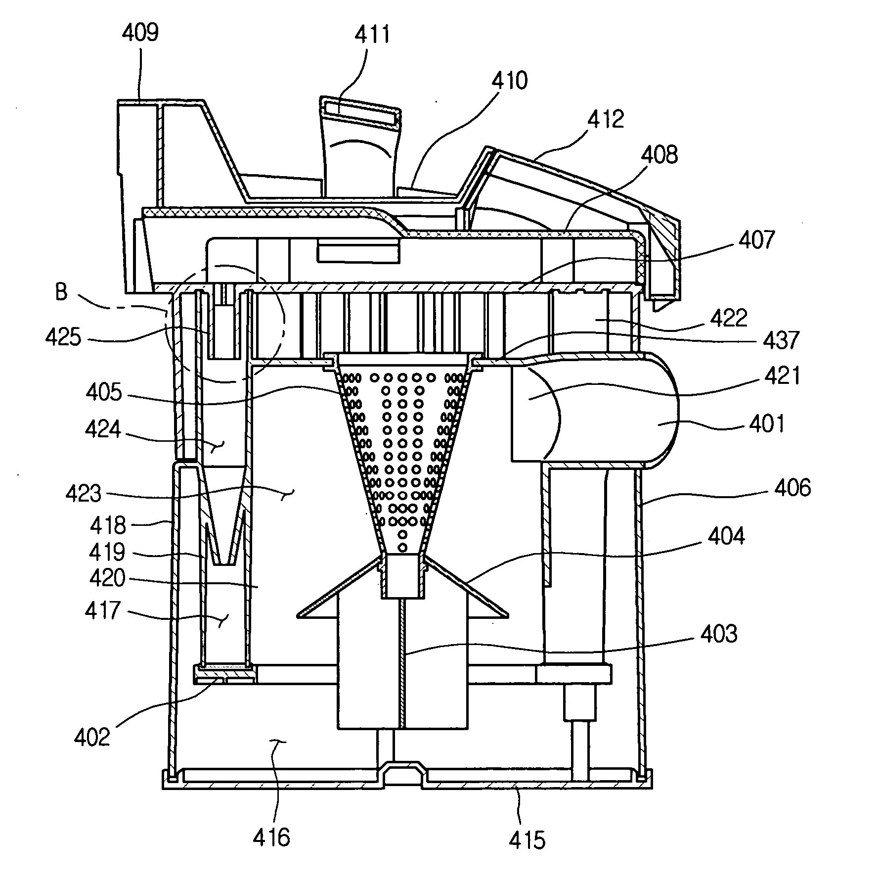 Dust collection unit and vacuum cleaner with same