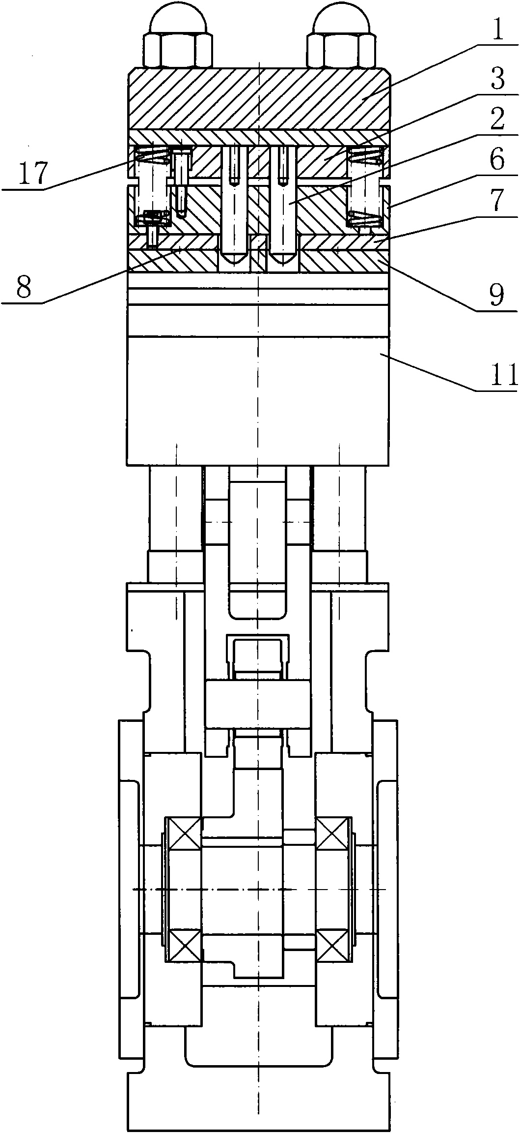 Hard aluminum forming mechanism of flat plate type blister packaging machine