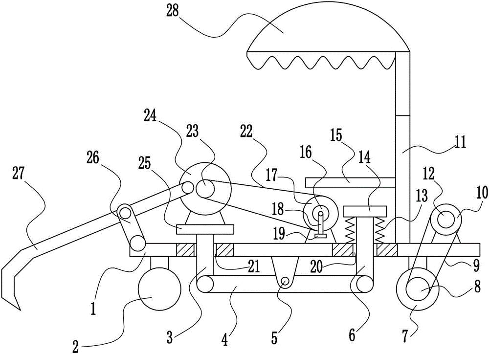 Agricultural weeding device