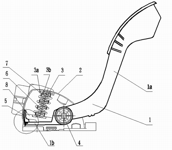 Electronic type accelerator pedal of automobile