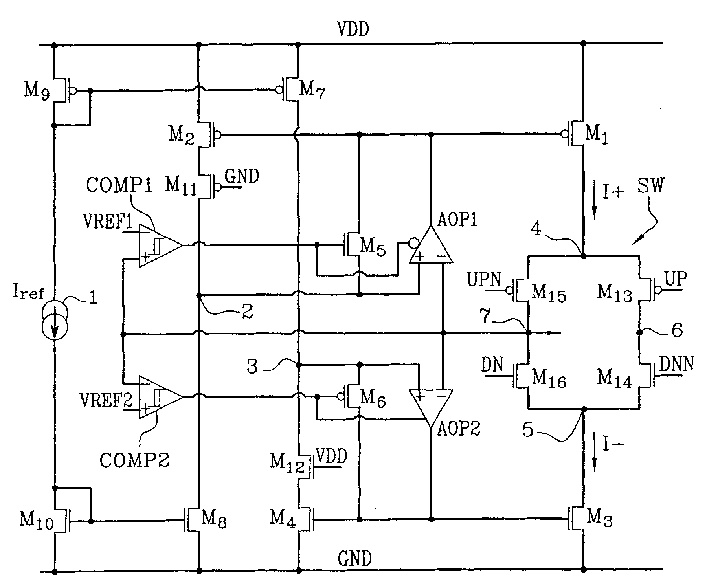 Electric charge pump with wide output voltage area and its servo locking ring