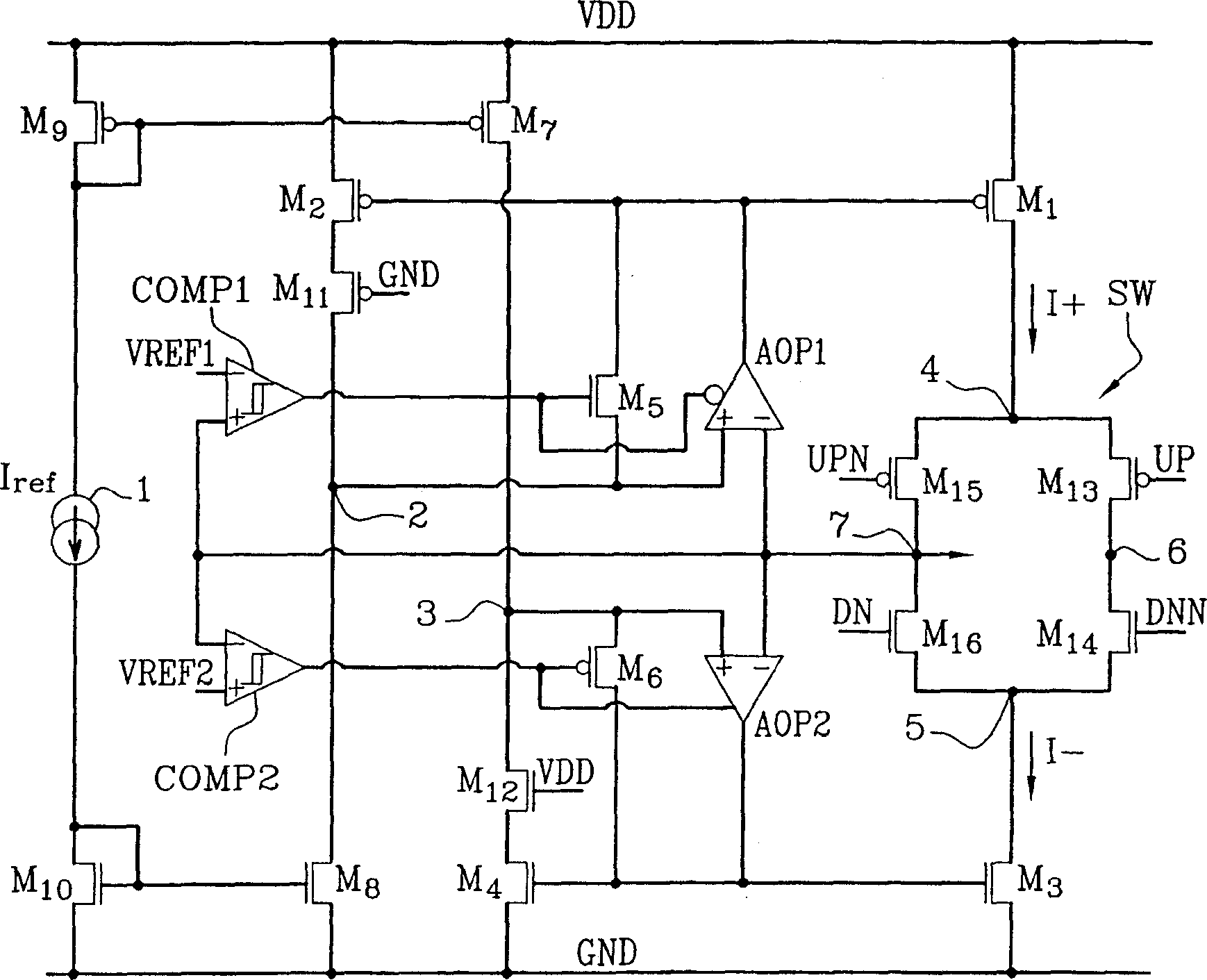 Electric charge pump with wide output voltage area and its servo locking ring