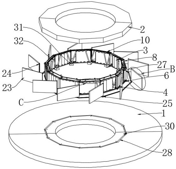 Anti-freezing and heat exchange optimized structure of natural ventilation cooling tower of thermal power plant