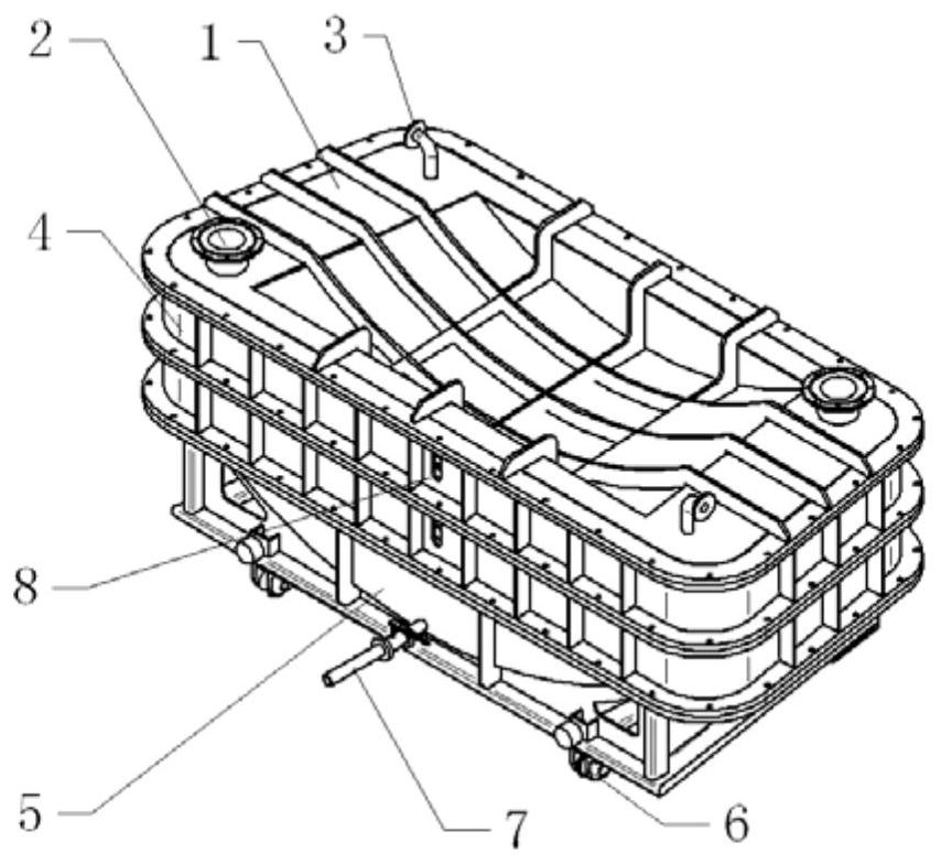 A heat-proof layer forming tool for the side wall of a returnable spacecraft