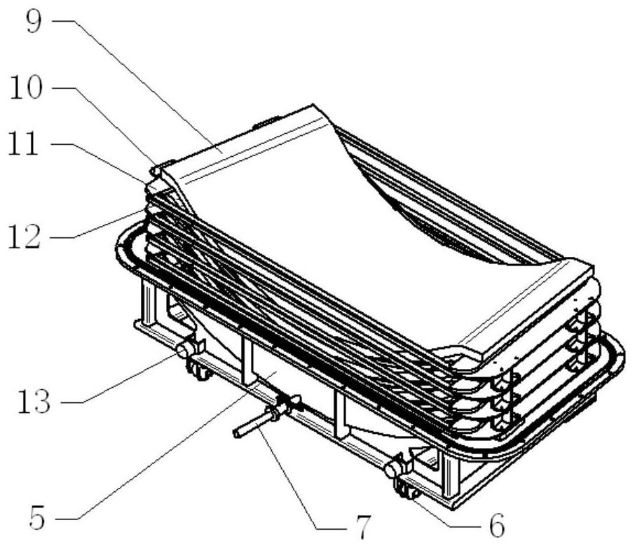 A heat-proof layer forming tool for the side wall of a returnable spacecraft