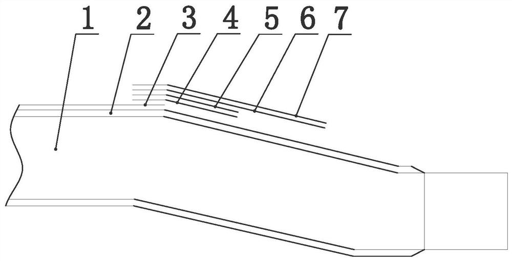 Anti-corona structure of strip winding VPI bar of high-voltage generator