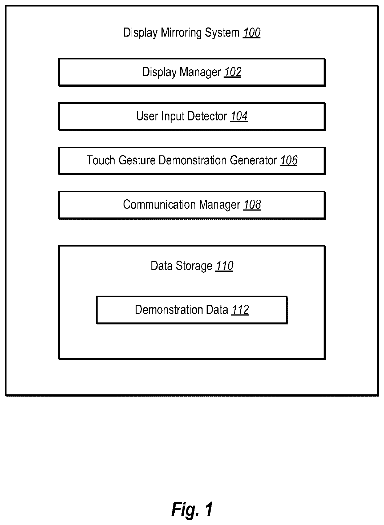 Mirroring touch gestures