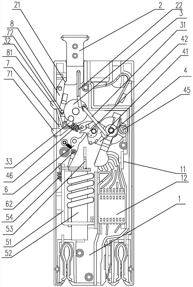 Plug-in circuit breaker with locking structure