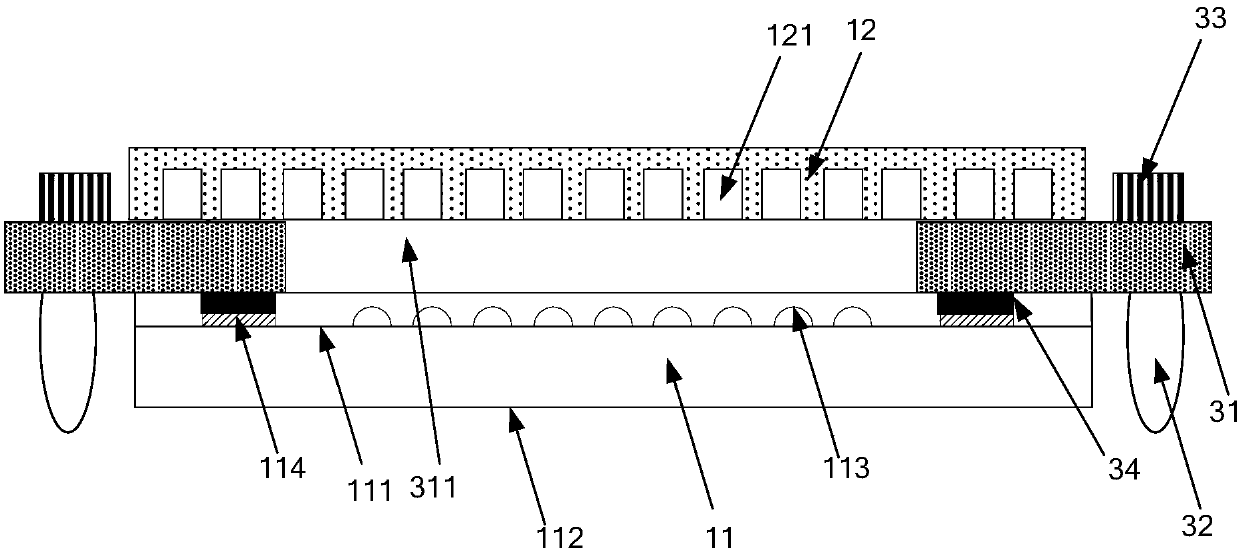 Encapsulation structure and encapsulation method of optical fingerprint chip