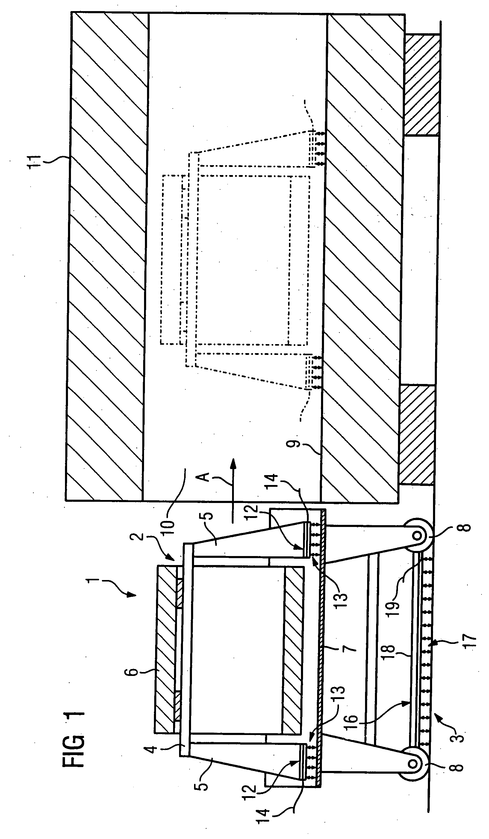 Device for installing a cylindrical gradient coil in a cylindrical magnet of a magnetic resonance system