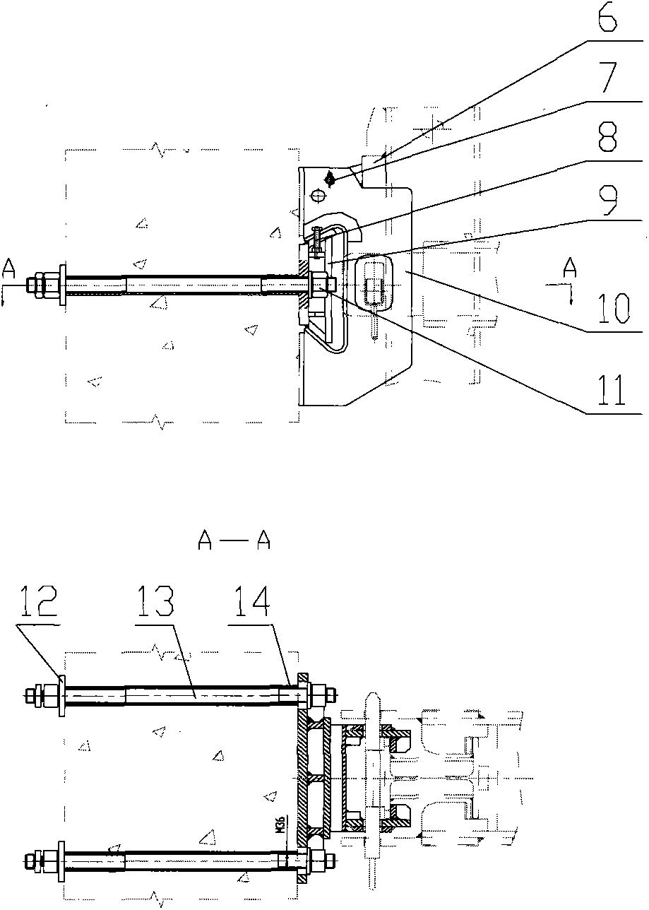 Novel shiftable through-wall (or embedded) type double-point adhering device