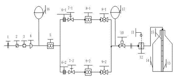Liquid reservoir automatic calibration device and calibration method