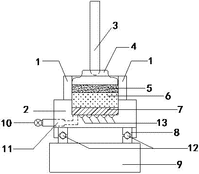 Unsaturated soil direct-shear test device with function of controlling suction by negative pore water pressure