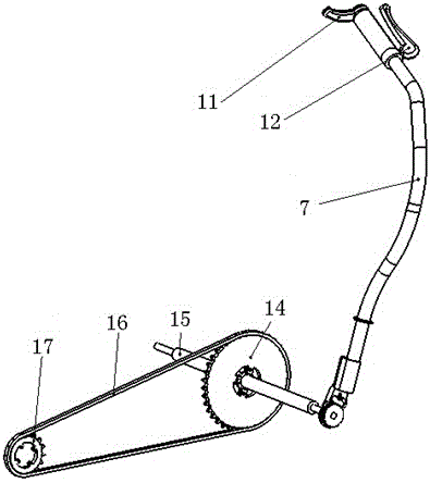 One-side push rod type freely steerable wheelchair