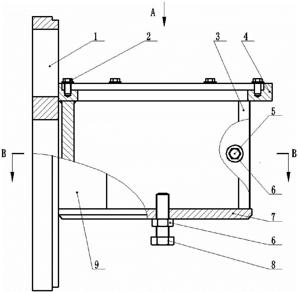 Clamp used for turning of threads of perpendicularly intersecting shafts