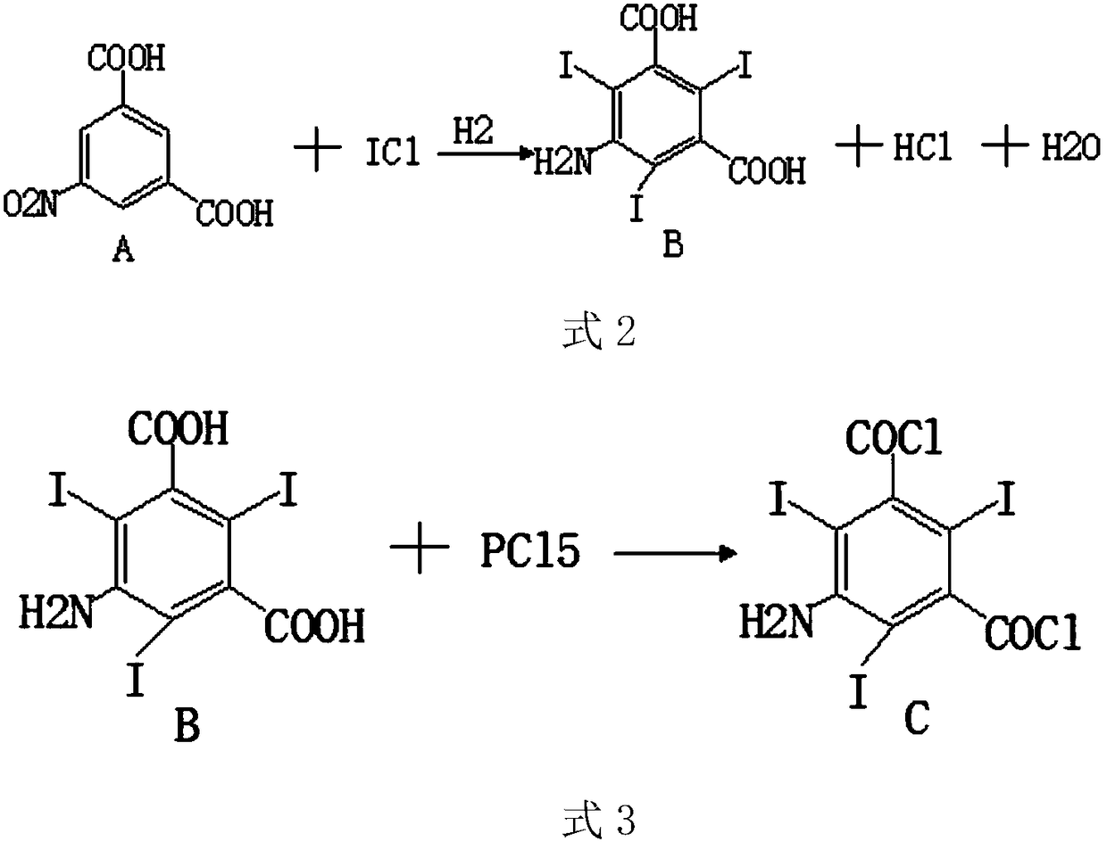 Iopamidol synthesis and preparation of iopamidol synthesis intermediate