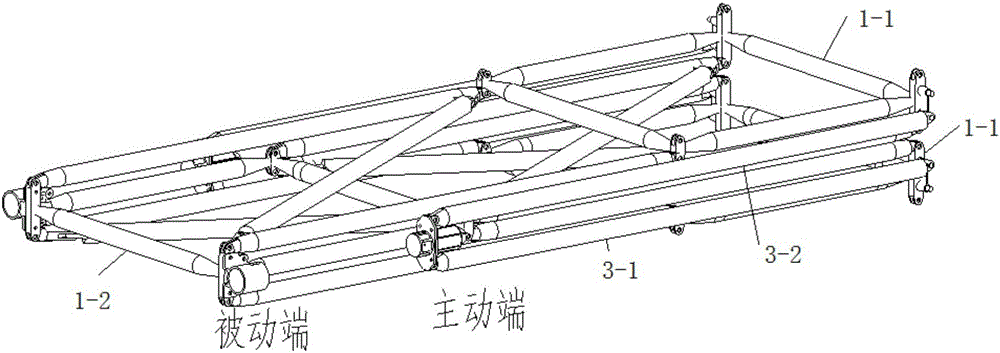 Repeatable folding and unfolding truss structure and cell element thereof