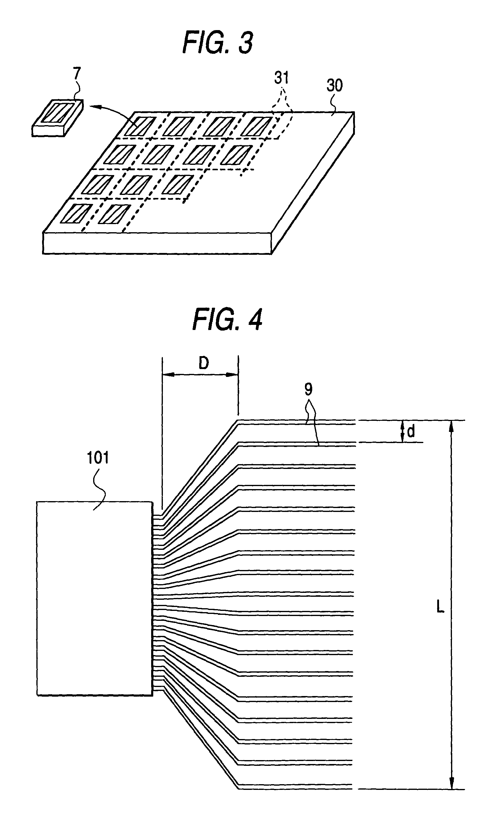 IC substrate of glass and display device