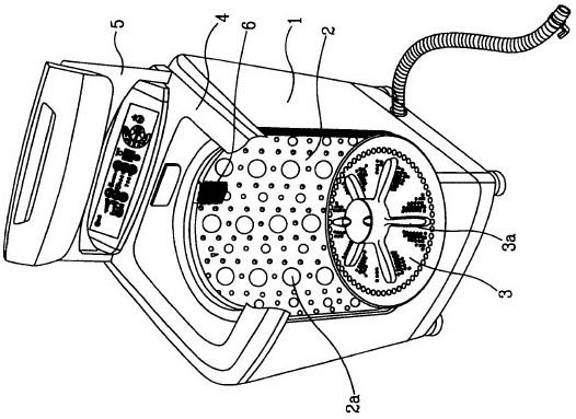 Low-noise anti-winding impeller washing machine