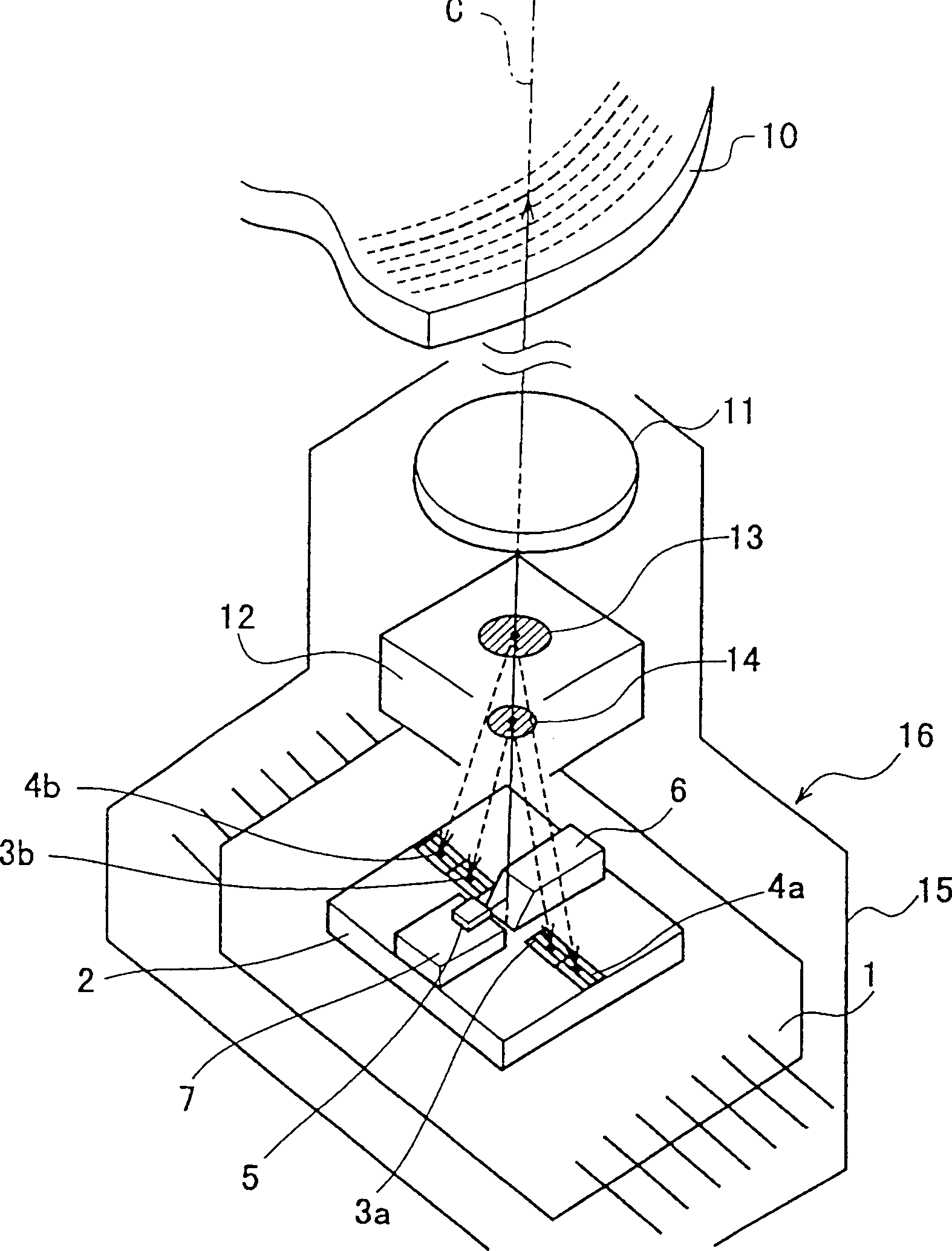 Optical picking-up head and optical device