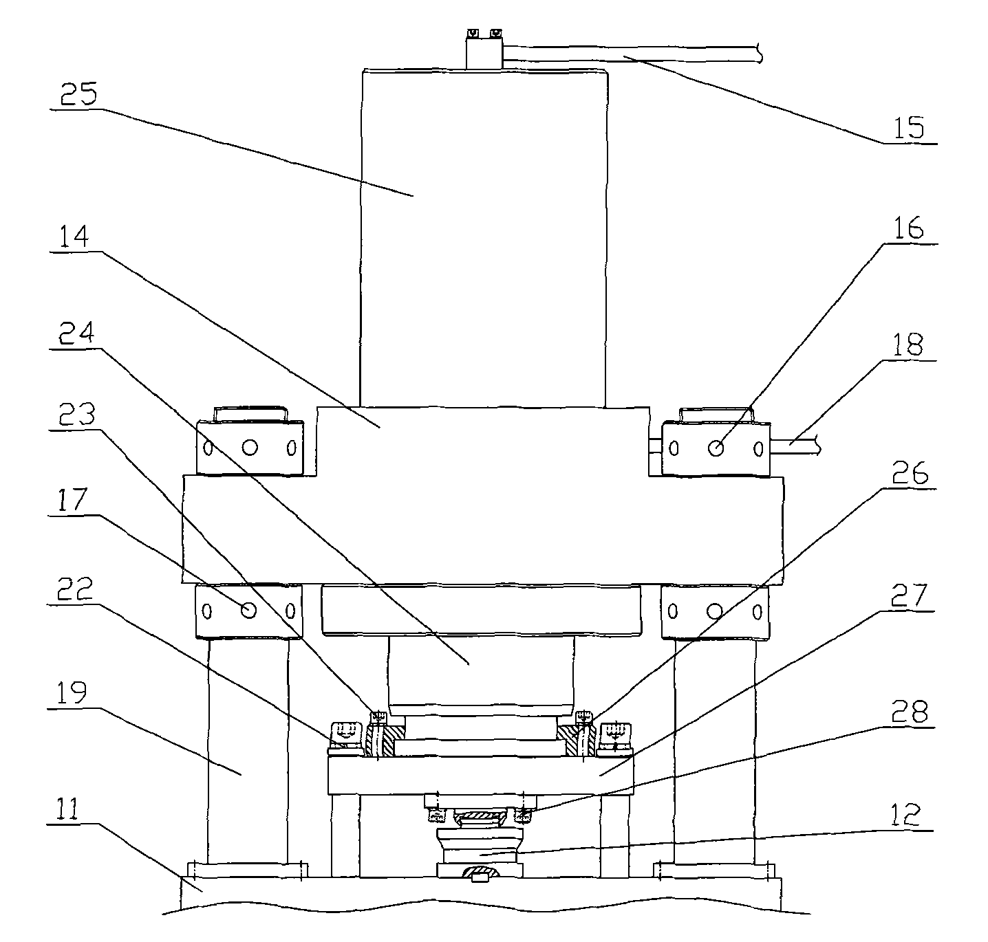 Tester for thrust bearing