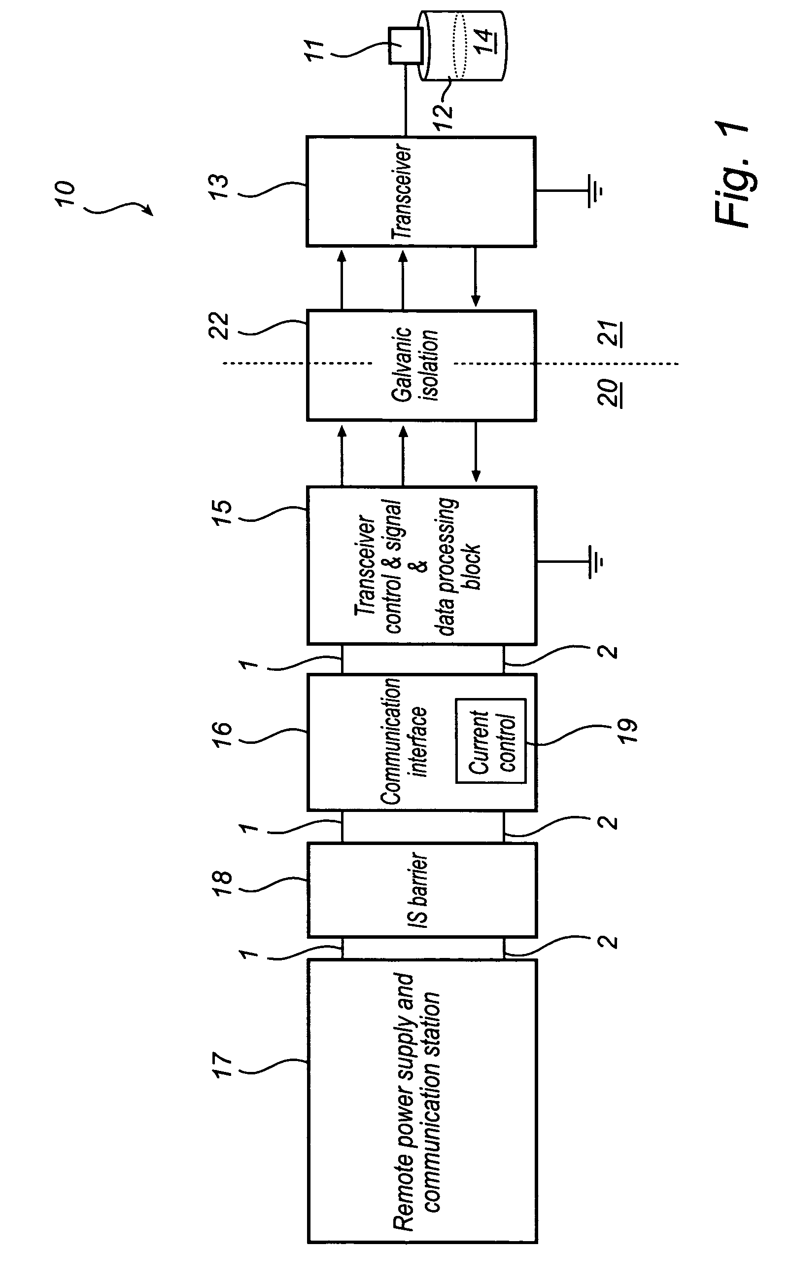 Radar level gauge with a galvanically isolated interface