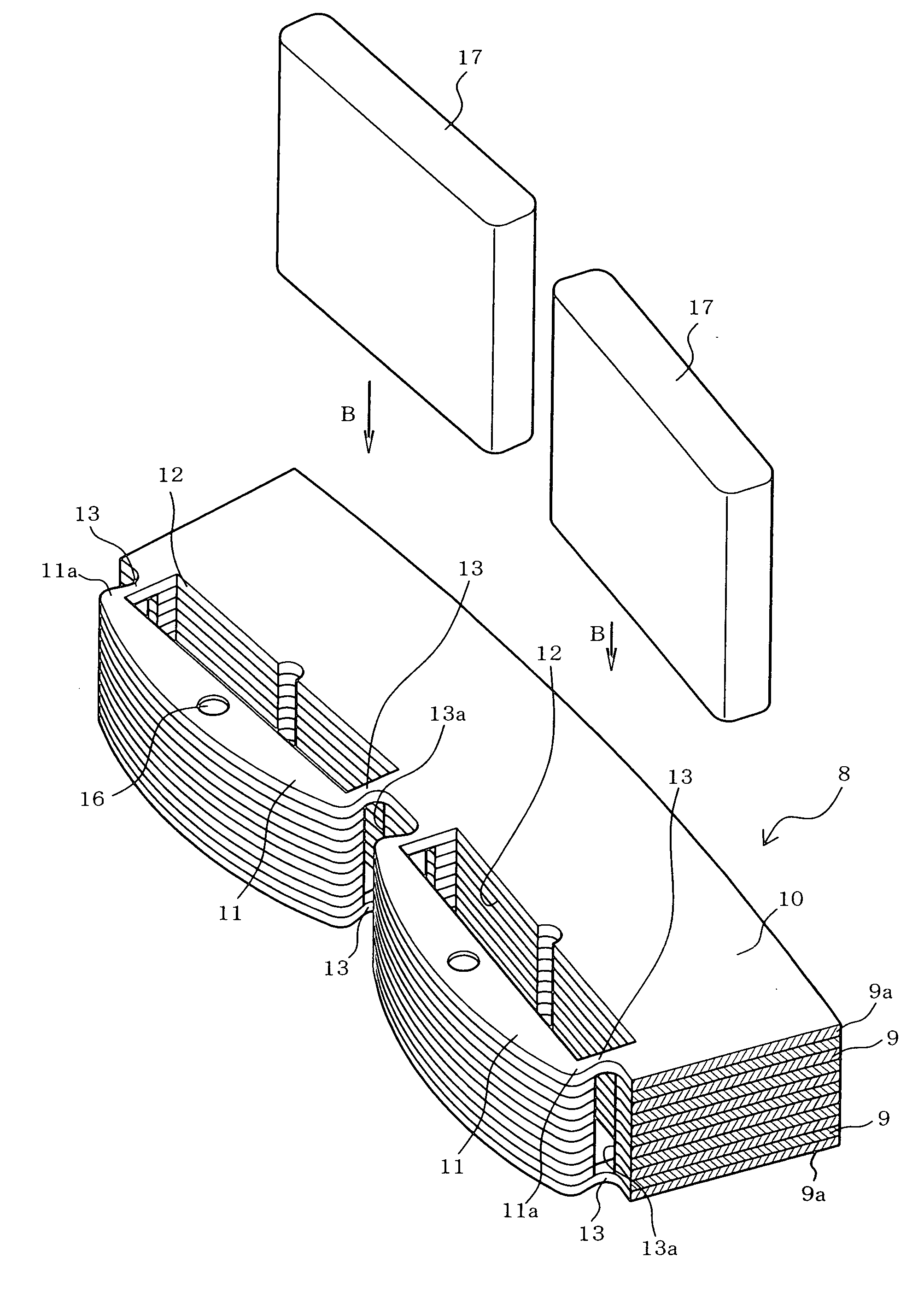 Rotor Core For Rotating Electrical Machine and Method of Manufacturing the Same
