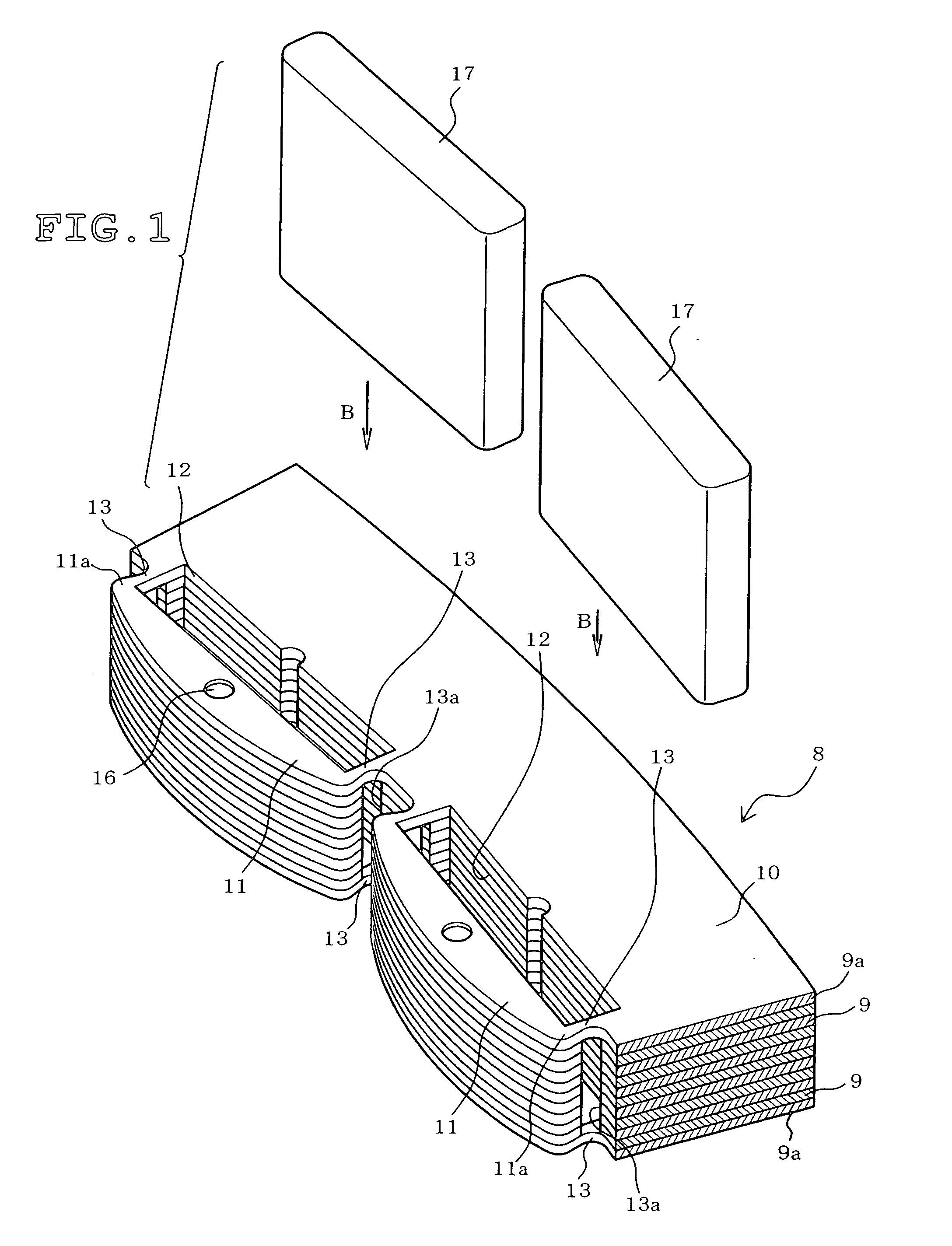 Rotor Core For Rotating Electrical Machine and Method of Manufacturing the Same