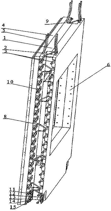 Wall panel for reserved door and window openings for assembling integral buildings, and construction method thereof